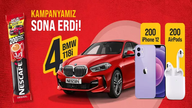 Nescafe BMW 118i Çekilişi 2021 4.Dönem Çekiliş Sonucu
