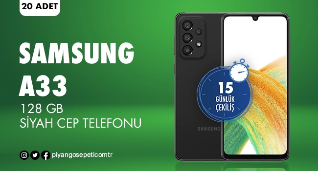 Samsung A33 128 GB Çekiliş Sonuçları