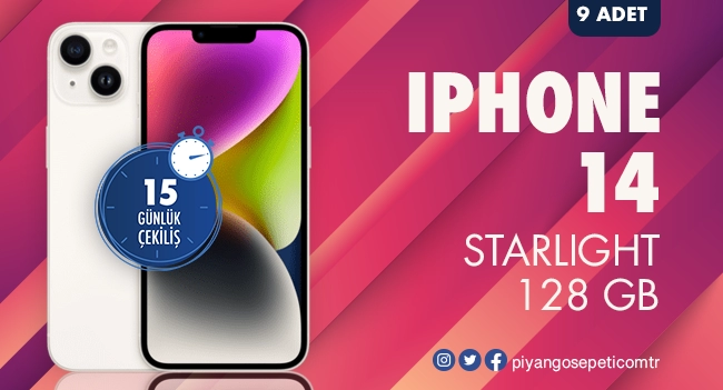IPHONE 14 STARLIGHT 128GB Çekiliş Sonuçları