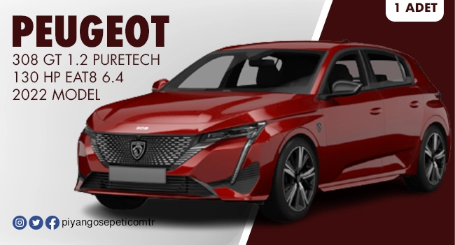 Peugeot Yeni 308 GT 1.2 Çekiliş Sonuçları