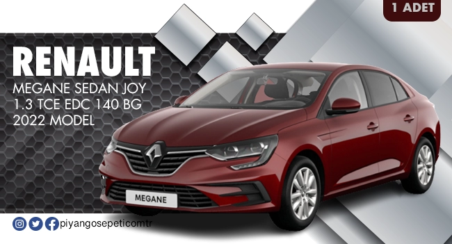 Renault Megane Sedan Joy 1.3 Çekiliş Sonuçları