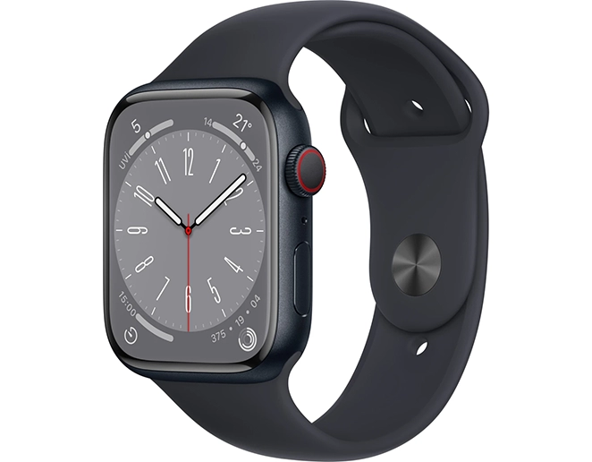 Apple Watch Series 8 GPS 45mm Midnight Aluminium Case with Midnight Sport Band - Regular